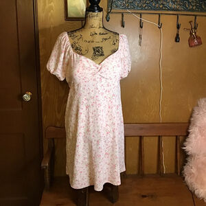 No Boundaries Floral Mini Dress Plus Size XXL Pink Green